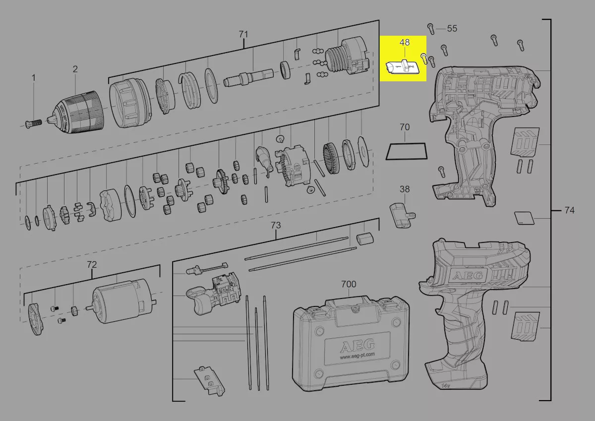 curseur vitesses réf. 4931454089 AEG